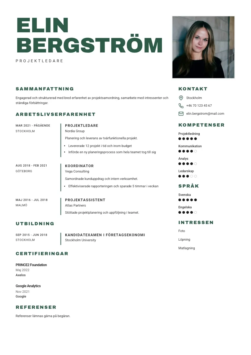CV-mall Arne