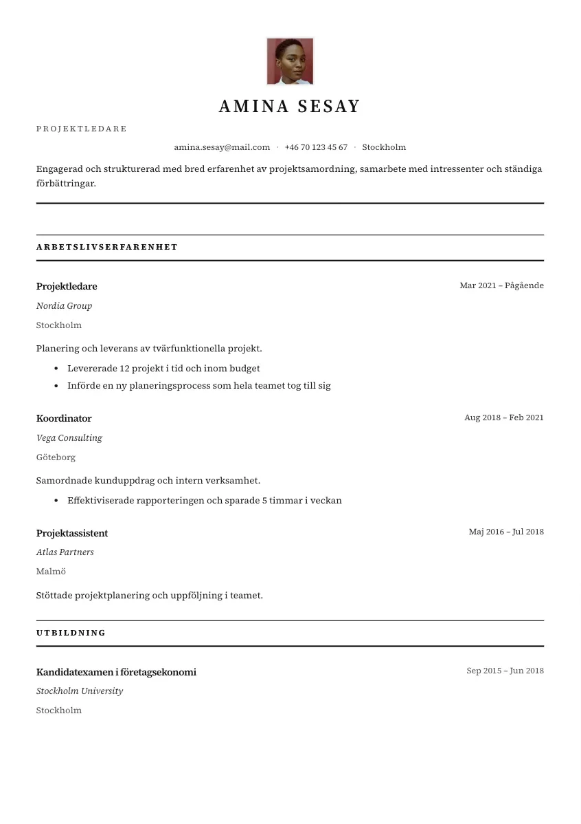 CV-mall Dag