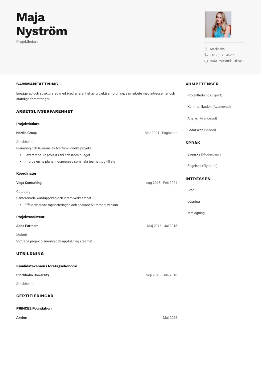 CV-mall Signe