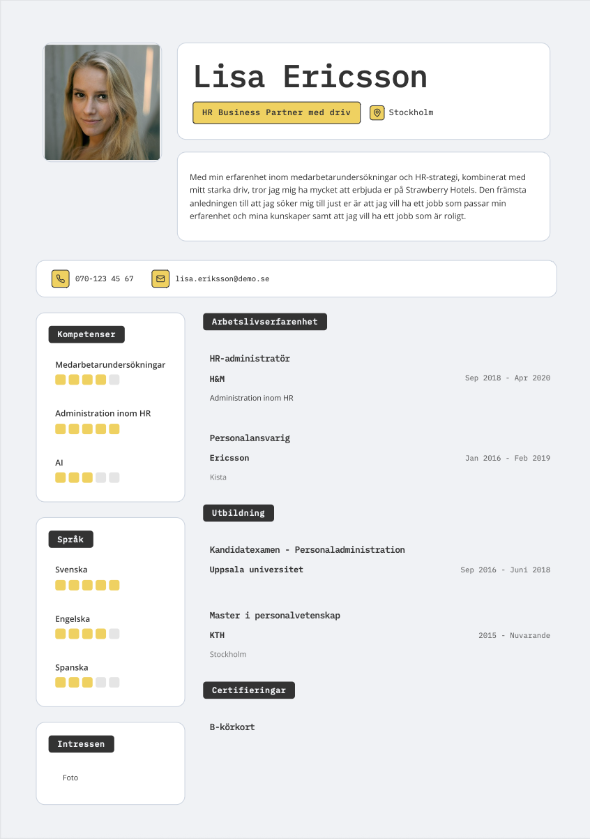 CV-mall Kreativ